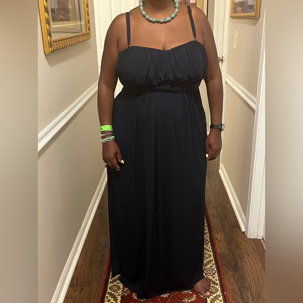 Preloved Navy Blue Jessica Simpson Maxi Cocktail Dress